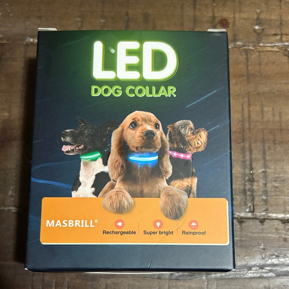 LED Dog Collar - Bright green Size M